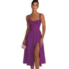 Casual Lace-Up Slim Fit Sling Dress with Slit – Trendy & Comfortable Style