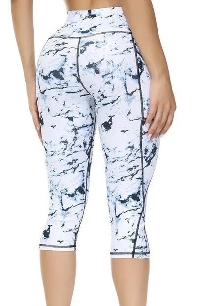 Cropped Yoga Pants – Printed Fitness Leggings for Active Women Alfra Retail 1