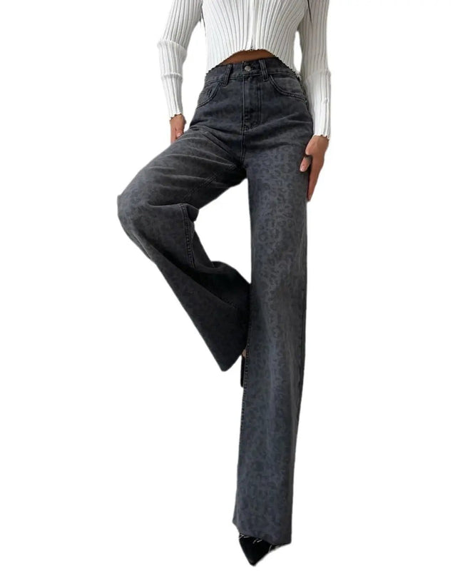 Leopard Print Narrow Jeans for Women – Trendy & Stylish Skinny Fit Denim Cotton Fabric Alfra Retail 1