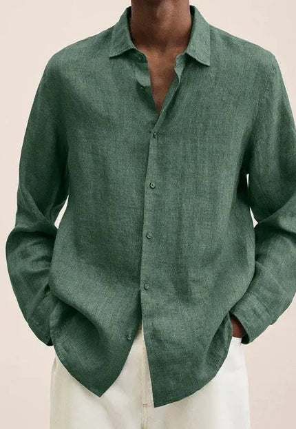 Long Sleeve Lapel Shirt Men's Loose Button Cardigan Sshirt Top Mens Clothing Alfra Retail 1
