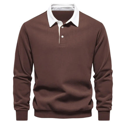 Men's Fashion Casual Polo Collar Sweater - Versatile Long Sleeve Top Alfra Retail 1