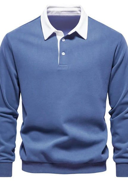 Men's Fashion Casual Polo Collar Sweater - Versatile Long Sleeve Top Alfra Retail 1