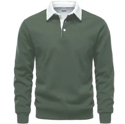 Men's Fashion Casual Polo Collar Sweater - Versatile Long Sleeve Top Alfra Retail 1