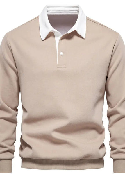 Men's Fashion Casual Polo Collar Sweater - Versatile Long Sleeve Top Alfra Retail 1