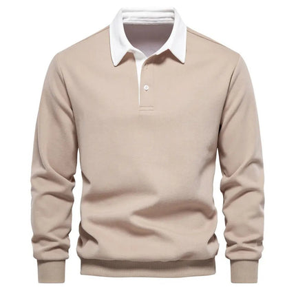 Men's Fashion Casual Polo Collar Sweater - Versatile Long Sleeve Top Alfra Retail 1