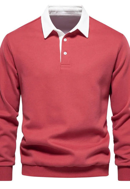Men's Fashion Casual Polo Collar Sweater - Versatile Long Sleeve Top Alfra Retail 1