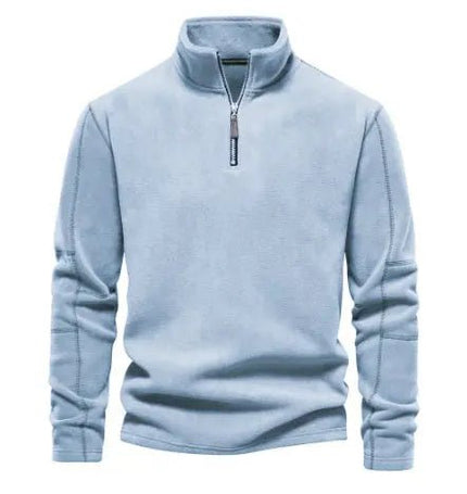 Men's Fashion Stand-Collar Zippered Sweatshirt with Fleece - Winter Casual Pullover Top Alfra Retail 1