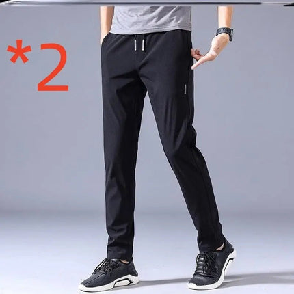 Men's Loose Straight Sweatpants - Thin Casual Pants for Everyday Wear Alfra Retail 1