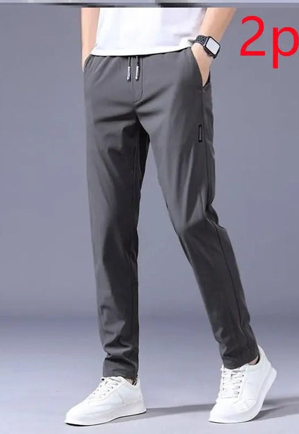 Men's Loose Straight Sweatpants - Thin Casual Pants for Everyday Wear Alfra Retail 1