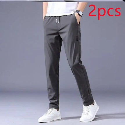 Men's Loose Straight Sweatpants - Thin Casual Pants for Everyday Wear Alfra Retail 1