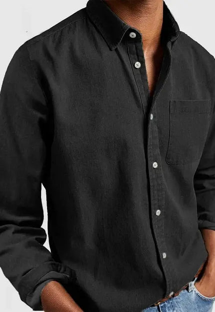 Men's New Long Sleeve Lapel Shirt - Stylish & Comfortable Casual Top Alfra Retail 1