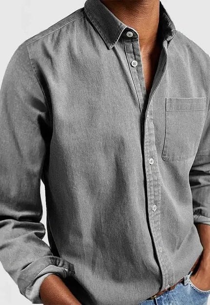 Men's New Long Sleeve Lapel Shirt - Stylish & Comfortable Casual Top Alfra Retail 1