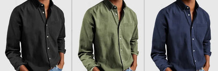 Men's New Long Sleeve Lapel Shirt - Stylish & Comfortable Casual Top Alfra Retail 1