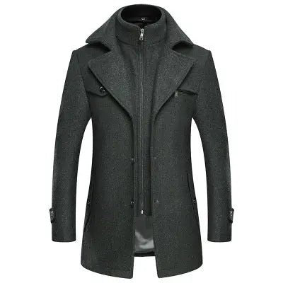 Men's Woolen Coat in Yellow/Red/Black/Grey/Blue - Trendy Style for Winter Alfra Retail 1