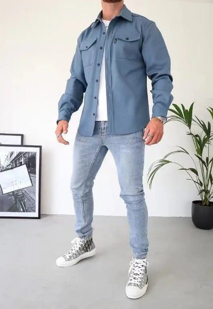 Men's Youth Casual Brushed Shirt - Comfortable & Stylish Long Sleeve Top Alfra Retail 1