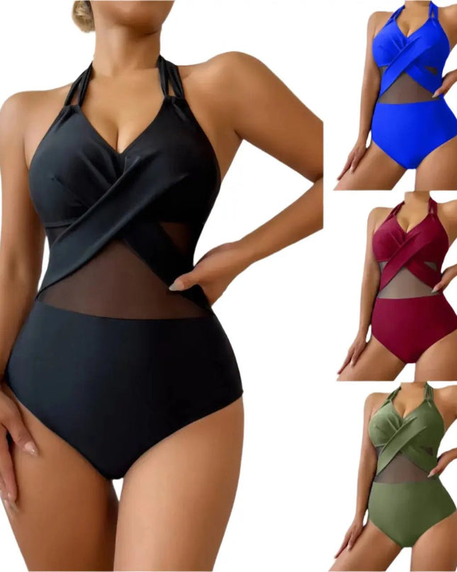 New Fashion Solid Color One-Piece Swimsuit – Stylish & Comfortable Alfra Retail 1