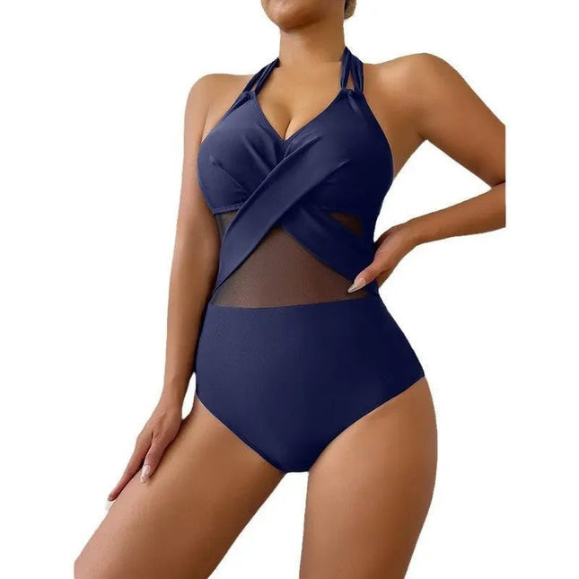 New Fashion Solid Color One-Piece Swimsuit – Stylish & Comfortable Alfra Retail 1