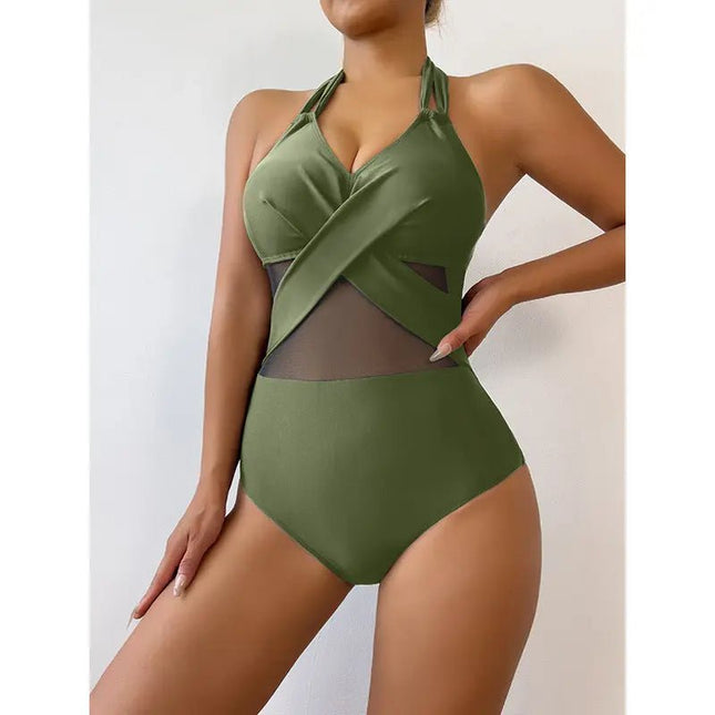 New Fashion Solid Color One-Piece Swimsuit – Stylish & Comfortable Alfra Retail 1