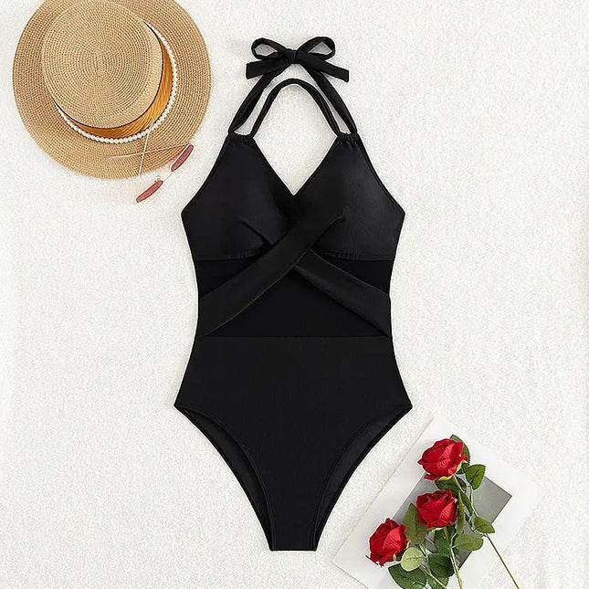 New Fashion Solid Color One-Piece Swimsuit – Stylish & Comfortable Alfra Retail 1