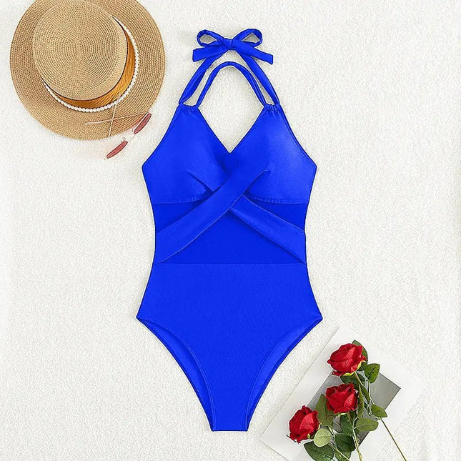 New Fashion Solid Color One-Piece Swimsuit – Stylish & Comfortable Alfra Retail 1