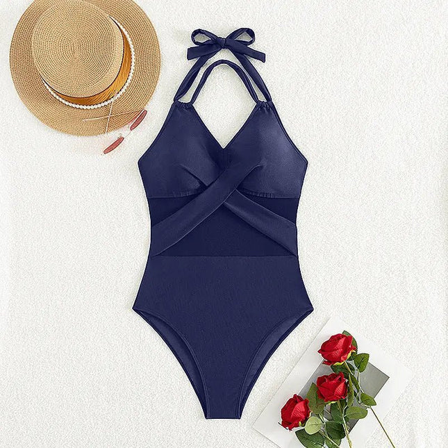 New Fashion Solid Color One-Piece Swimsuit – Stylish & Comfortable Alfra Retail 1