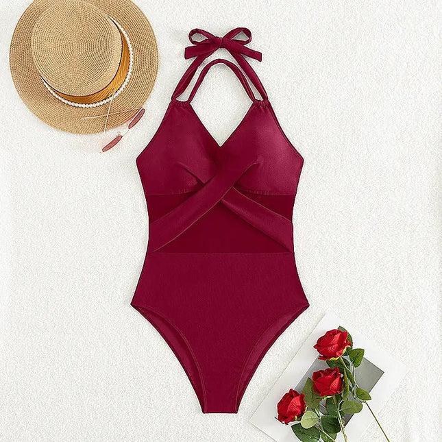 New Fashion Solid Color One-Piece Swimsuit – Stylish & Comfortable Alfra Retail 1