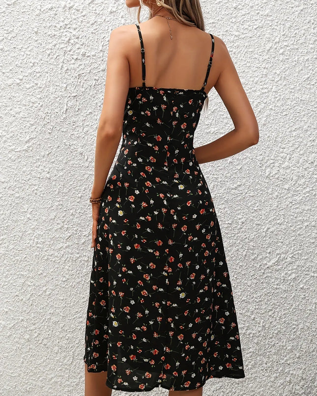 New Polka Dot Print Suspender Dress Summer Spaghetti Strap Sleeveless Alfra Retail 1