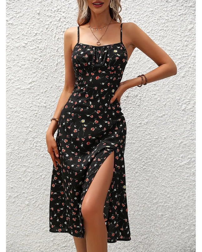 New Polka Dot Print Suspender Dress Summer Spaghetti Strap Sleeveless Alfra Retail 1