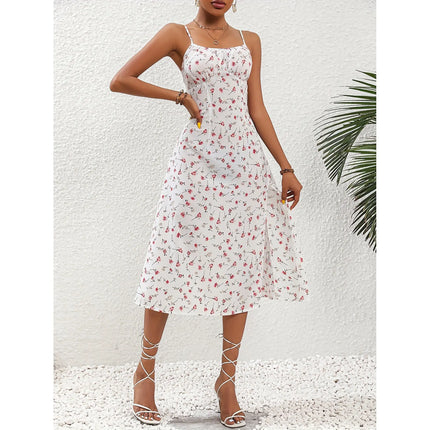 New Polka Dot Print Suspender Dress Summer Spaghetti Strap Sleeveless Alfra Retail 1