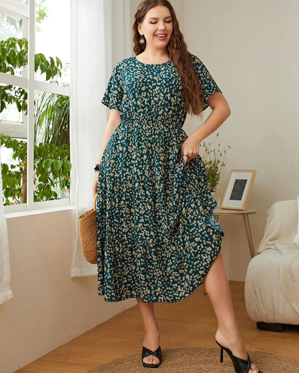 Plus Size Summer Dresses for Women – Floral Printed & Stylish Designs Casual Fabric Alfra Retail 1