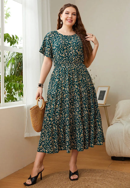 Plus Size Summer Dresses for Women – Floral Printed & Stylish Designs Casual Fabric Alfra Retail 1
