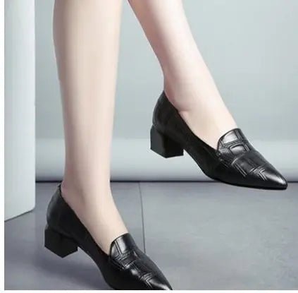 Premium Small Leather Shoes - Comfortable, Stylish & Durable Footwear High Heel Women Girl Elegant Fashion - Alfra Retail LLC