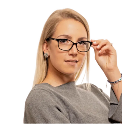 Christian Lacroix CL1087 Black Eyeglasses Color Accent Frame 53-14-140
