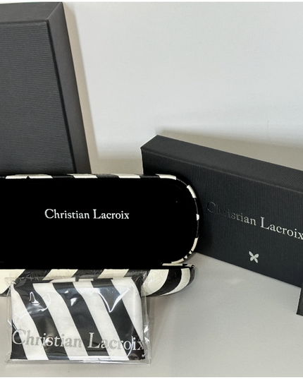 Christian Lacroix CL1087 Black Eyeglasses Color Accent Frame 53-14-140