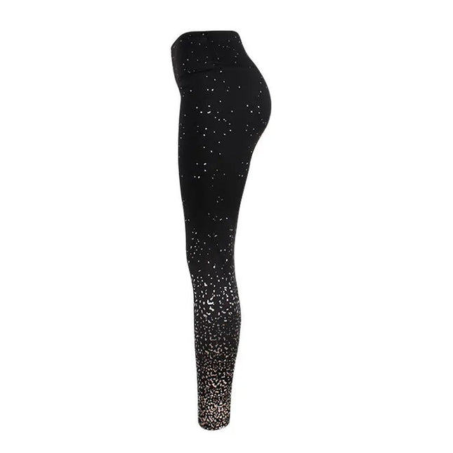 Sequined Printed Slim-Fit Yoga Sports Pants – Stylish & Comfortable for Women Alfra Retail 1