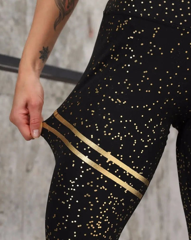 Sequined Printed Slim-Fit Yoga Sports Pants – Stylish & Comfortable for Women Alfra Retail 1