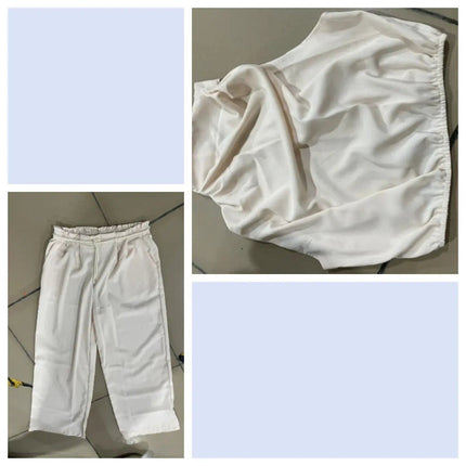 Stay Chic & Comfortable in This Sleeveless Midriff Set with Wide-Leg Pants! 👗💖 Fabric Women Alfra Retail 1