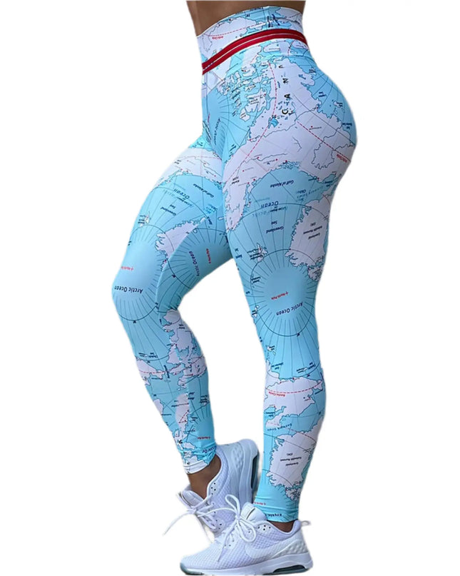 Women's 3D Digital Printed Casual Arm-Lifting Yoga Leggings – Stylish & Comfortable Alfra Retail 1