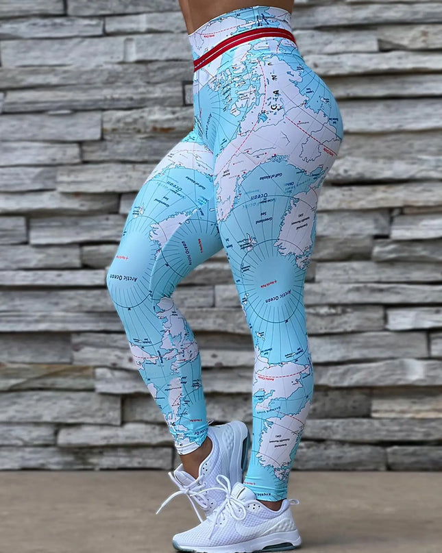 Women's 3D Digital Printed Casual Arm-Lifting Yoga Leggings – Stylish & Comfortable Alfra Retail 1