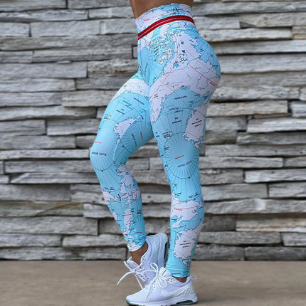 Women's 3D Digital Printed Casual Arm-Lifting Yoga Leggings – Stylish & Comfortable Alfra Retail 1