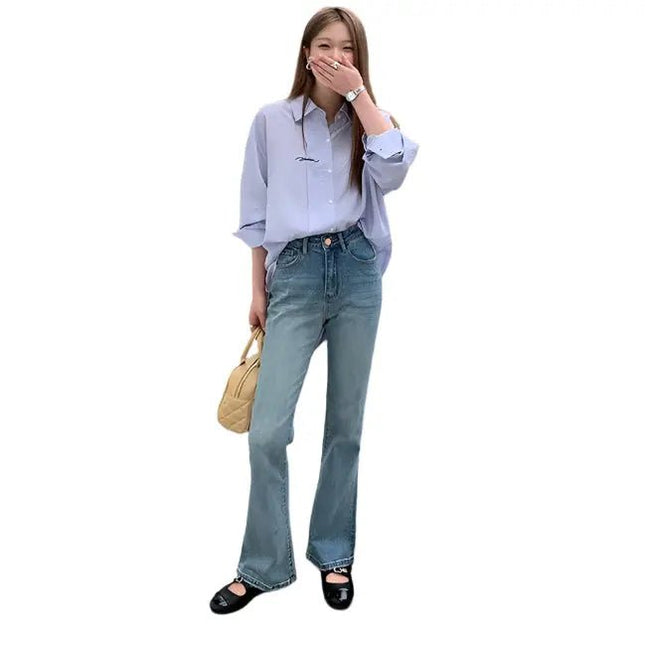 Women's Blue Slimming Jeans – Autumn Style Comfortable Fit Denim Alfra Retail 1