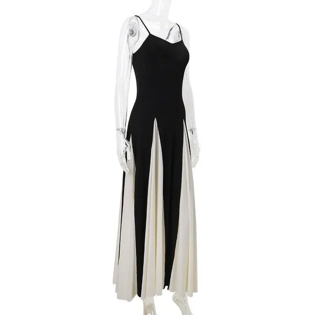 Women's Fashion Color Contrast Sling Dress – Trendy & Stylish Summer Outfit Alfra Retail 1