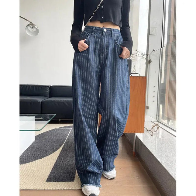 Women's High-Waisted Skinny Striped Jeans – Trendy & Comfortable Denim Alfra Retail 1