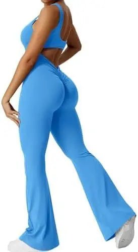 Women's Sleeveless Flare Jumpsuit - Fitness, Yoga & Long Pants Alfra Retail 1