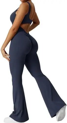 Women's Sleeveless Flare Jumpsuit - Fitness, Yoga & Long Pants Alfra Retail 1