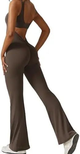 Women's Sleeveless Flare Jumpsuit - Fitness, Yoga & Long Pants Alfra Retail 1