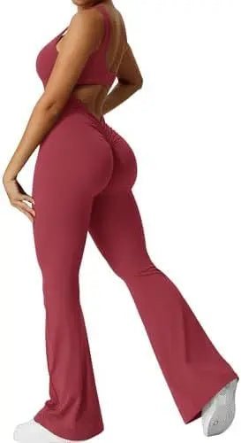 Women's Sleeveless Flare Jumpsuit - Fitness, Yoga & Long Pants Alfra Retail 1