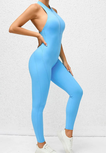 Women's Zippered Yoga Fitness Jumpsuit - Tummy Control, Butt Lifting & Shapewear Sportswear Alfra Retail 1