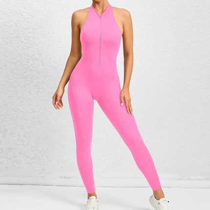 Women's Zippered Yoga Fitness Jumpsuit - Tummy Control, Butt Lifting & Shapewear Sportswear Alfra Retail 1