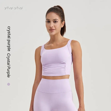 Yoga Clothes Suit – Women's Stretchy Slim-Fit Sports Bra with Fixed Chest Pad Alfra Retail 1